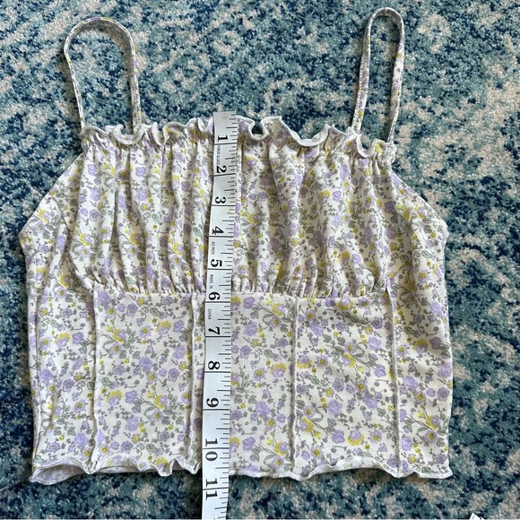 2/$20 | ROMWE | Floral Ruched Bust Cami - Picture 7 of 7